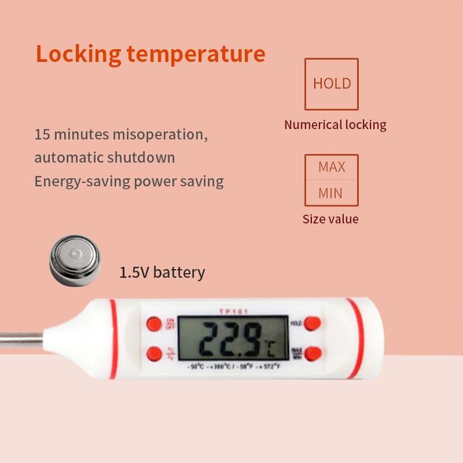 Kitchen Oil Thermometer BBQ Baking Temperature Measurement