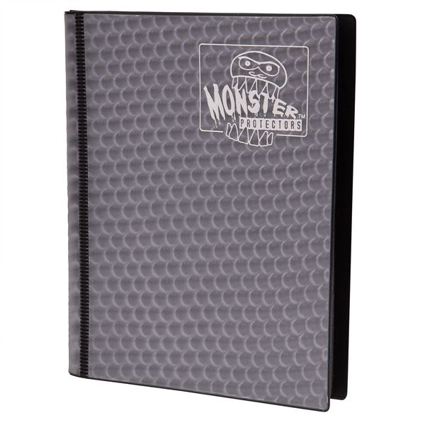 Monster 4 Pocket Trading Card Album-20 Side Loading, Theft Deterrent, Padded Pages for Extra Protection-Deluxe Binder Holds 160 Yugioh, MTG, Magic The Gathering, Pokémon & Sport Cards- Holofoil Black