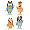 Bluey 2.5" to 3" Poseable Figures 4 Pack Blue with Bingo