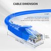 XANHAM Cat6 Ethernet Cable 1 Feet 10 Pack Network RJ45 Cat6 Internet Patch Cable, Unshielded, Blue
