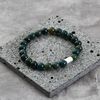 Philip Jones Men's Aquatic Agate Gemstone Stretch Bracelet