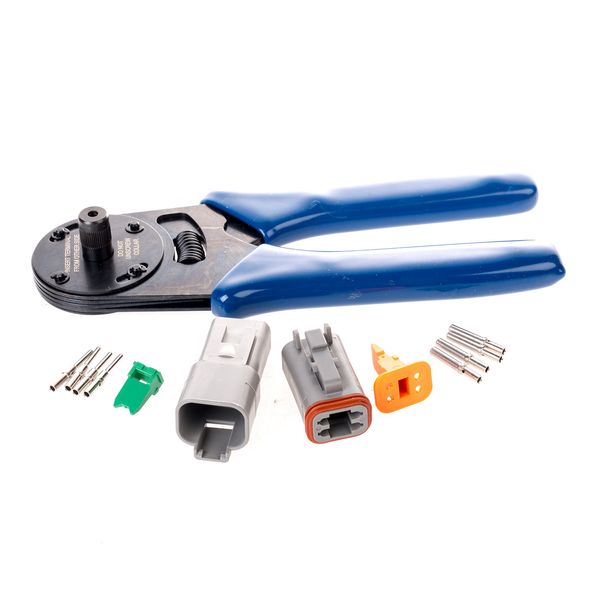 Deutsch 4 Pin Solid Contact Complete Connector Kit w/ Crimper