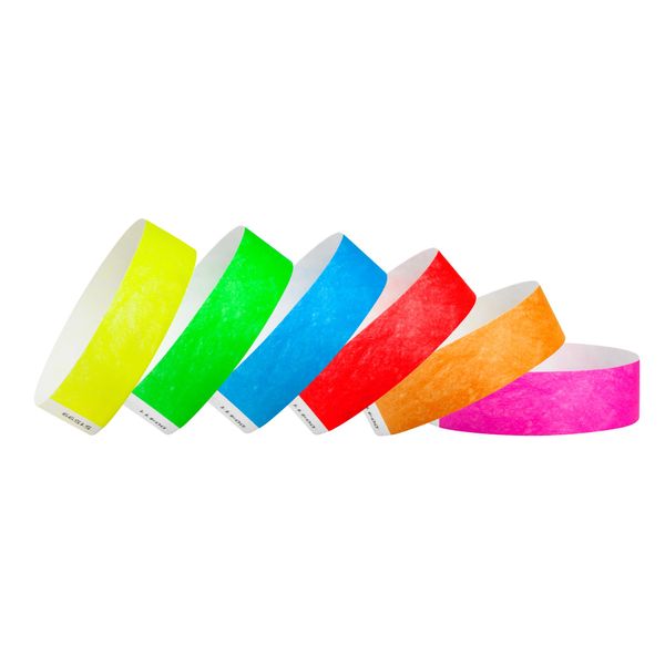 600 WristCo Tyvek Wristbands for Events, 6-Color Variety Pack – Tamper-Proof Design Prevents Reuse – Premium-Grade Bracelets for Hospital & Medical ID, Party, VIP Identification