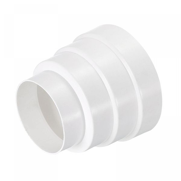 sourcing map Duct Inline Reducer 3.15-4.72 Inch Plastic Round Duct Adapter Increaser Connector for Kitchen Ventilation Systems