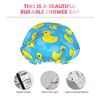 Rubber Duck Shower Cap for Women Reusable Double Layers Waterproof Shower Hair Protector PEVA Lined Shower Hat for All Long Hair Lengths, Stretchy Adjustable Shower Caps