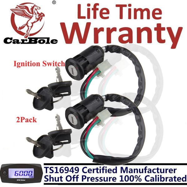 2X Wire Ignition Switch Key Switch Ignition Switch for Electric Scooter Bike ATV
