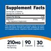 Nutricost Magnesium Glycinate Capsules (90 Capsules, 210 mg Per Serving)