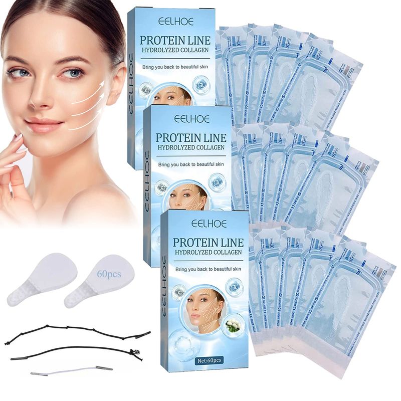 Active Collagen Face Silk Thread, 15 x 12 Pieces Collagen Silk Threads ...