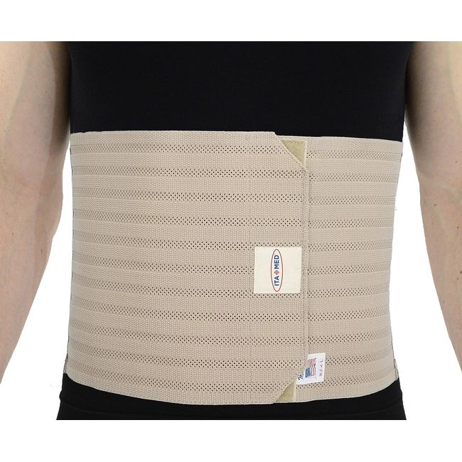 ITA-MED Men’s Breathable Elastic Postsurgical Recovery Abdominal and Back Support Wrap/Binder