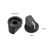 Rebower Potentiometer Knob Shaft Insert D Type Switch Knobs, [for Audio Device] - 6.4mm/ Black White/ 4Pcs