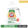Arm & Hammer Sensitive Skin Free & Clear, 105 Loads Liquid Laundry Detergent