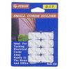 FIXON 8 Piece Small Cord Holders Set | Adhesive Backing | Triangular Hook Design | Wire Management & Organization | White/Off-White | Versatile Usage