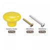 sourcing map 38x28mm Ceramic Drawer Knobs, 10pcs Mushroom Shape Door Pull Handles Yellow