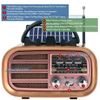 Solar-Powered AM/FM Shortwave Retro Radio Bluetooth Speaker MP3 USB Player