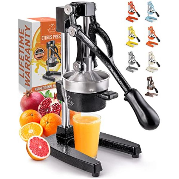 Zulay Kitchen Cast-Iron & Stainless Steel Orange Juicer - Heavy-Duty, Metal Lemon Squeezer - Premium Quality Manual Citrus Juicer - Manual Citrus Press & Orange Squeezer - Lime Squeezer (Copper)