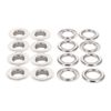 No. 2800 Single Strike Eyelets, Silver Eyelets, 0.45 inch (11.5 mm), 8 Pairs