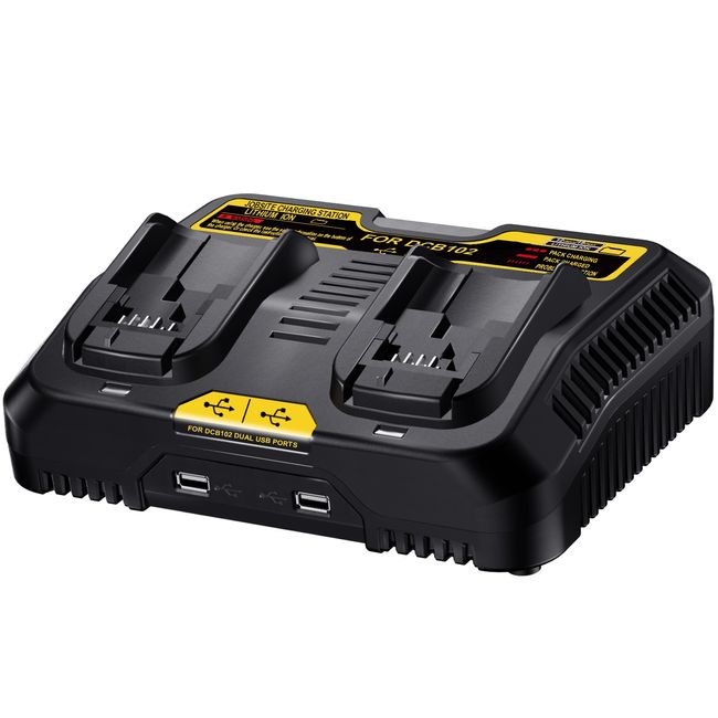 DCB112 Fast Charging Station Battery Charger for Dewalt Battery 10.8V 12V  14.4V 18V 20V DCB101 DCB140 DCB105 DCB200 Black EU/US