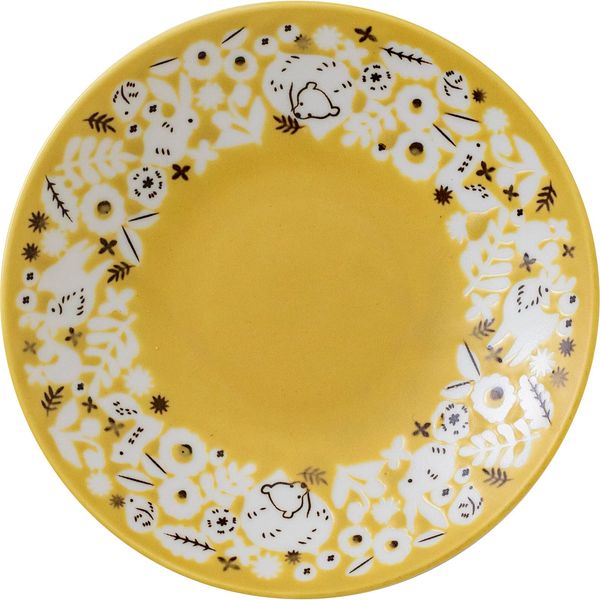 Minorutouki Mino Ware Kukka 145 Plates, Hazel Yellow