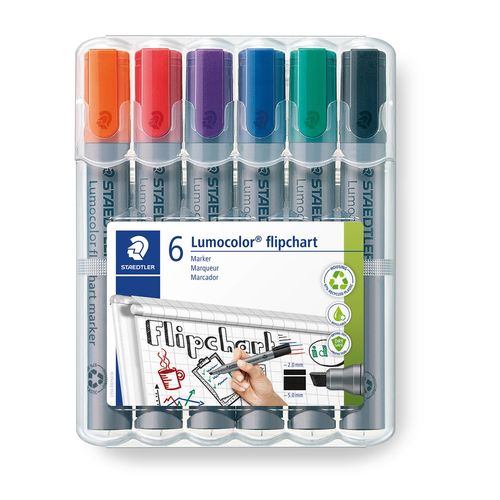 Staedtler Lumocolor Flip Chart Marker, Refillable Staedtler Box
