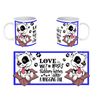 D&C DECALS Cute dog 11oz ceramic mug with quote