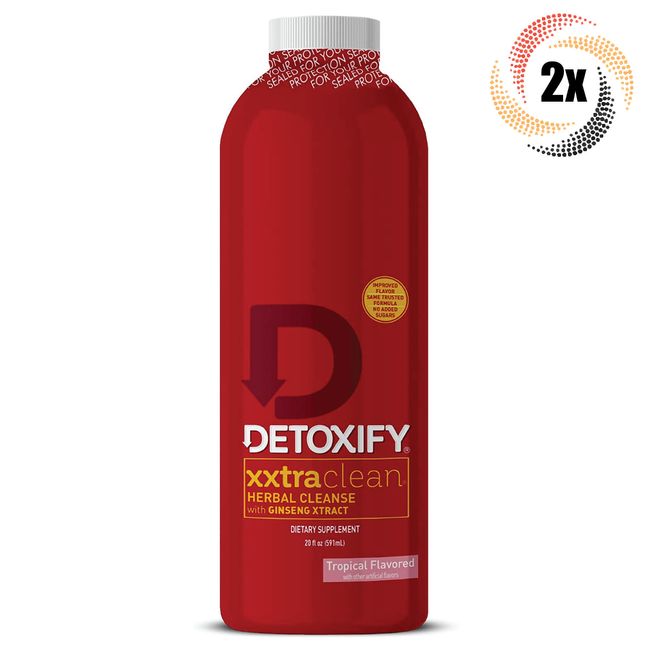 2x Bottles Xxtra Clean Detoxify Tropical Herbal Cleanse | 20oz | Fast Shipping