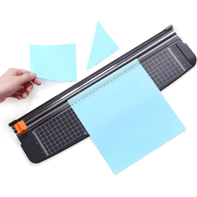 aninako Paper Cutter, Paper Trimmer, Compatible with A4 Size, Lightweight, Mini Slitting Machine, Slide Cutter, Card Cutter, Ruler, Multi-functional, Copy Paper, Cardboard, Cover, Office Paper, Photo