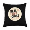 Pretty Real Life Quest Outfit for Experienced Throw Pillow