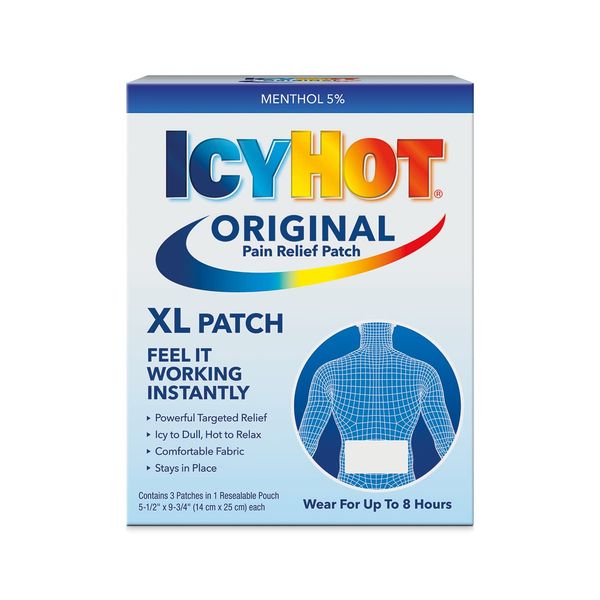 Icy Hot Original XL Pain Relief Patch (3 Count) for Back and Large Areas