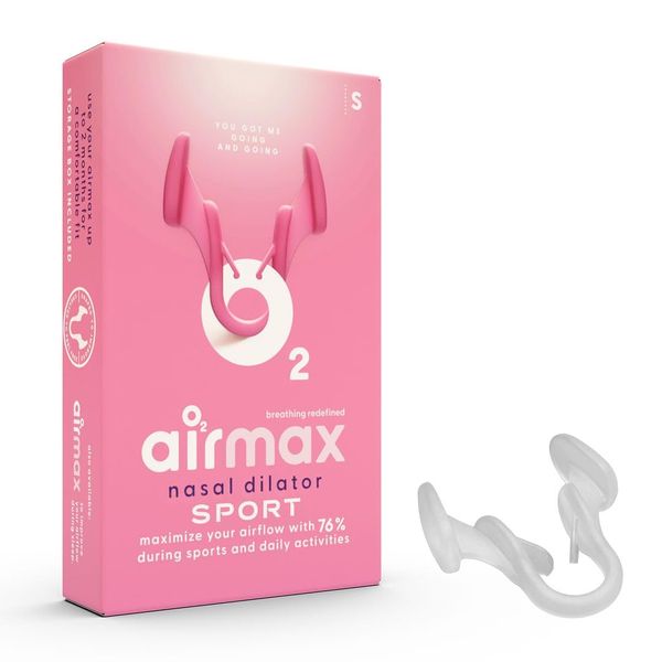 Airmax Unisex Sport Nasal Dilators One-Pack - Easy, Safe, and Comfortable Breathing Aid - Improves Airflow - Transparent - Small'