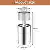 360° Rotating Kitchen Sink Aerator Sprayer Dual-function Female Faucet Aerator
