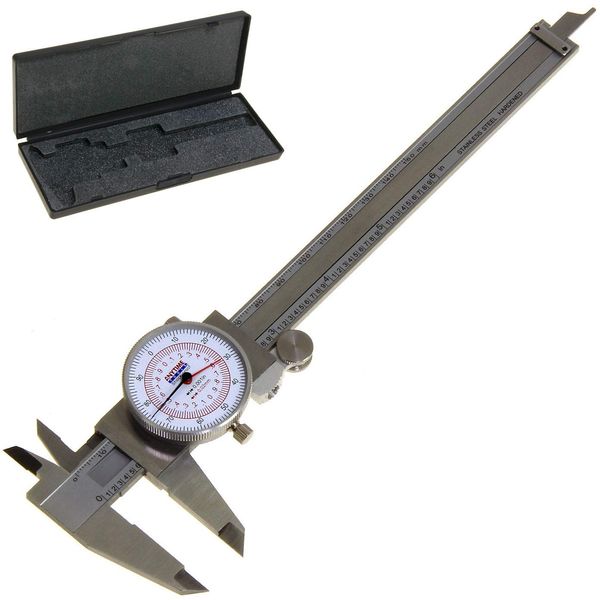 Anytime Tools Dial Caliper 6" / 150mm Dual Reading Scale Metric SAE Standard Inch mm