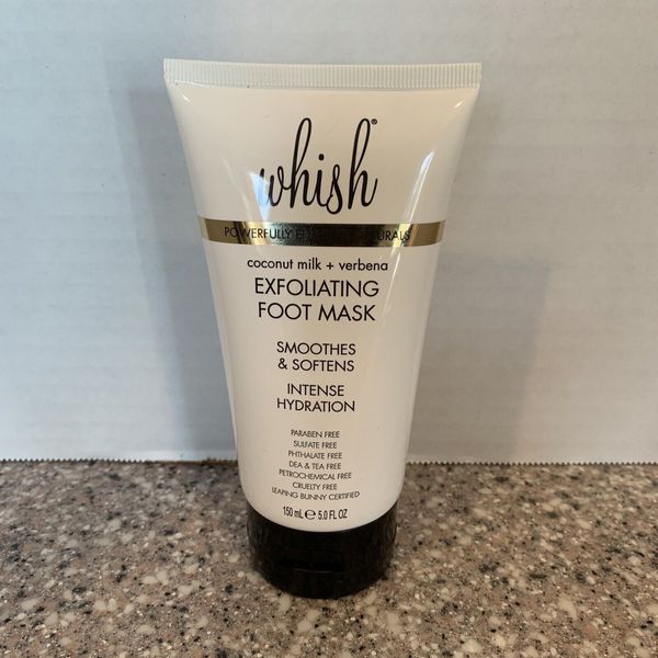 Whish Coconut Milk + Verbena Exfoliating Foot Mask Intense Hydration 5 oz Sealed