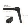 sourcing map 6pcs Adjustable Clamping Lever Handles M8 x 50mm Male Thread Bolt Knobs Rotating Screw Locking Quick Release Ratchet Push Button Handle, Black