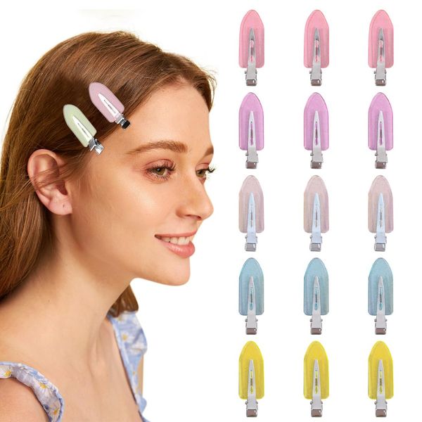 15 Stück Nahtlose Haarspange Haar Pin Curl Clips Kein Verbiegen Haar Spangen Nahtlose Haarspangen Damen Make up Haarclips Flache Haarspangen aus Kunstharz