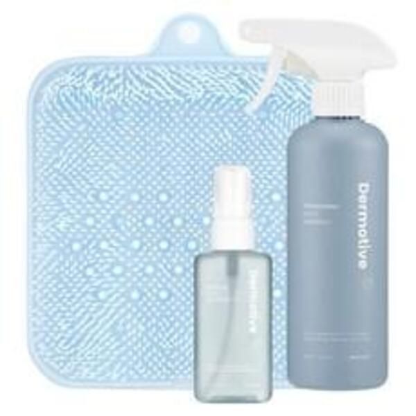 [Shinsegae Mall] Dermotive Refreshing Foot Shampoo 400ml + Cooling Foot Deodorant 80ml + Foot Brush Set, 1 piece per set