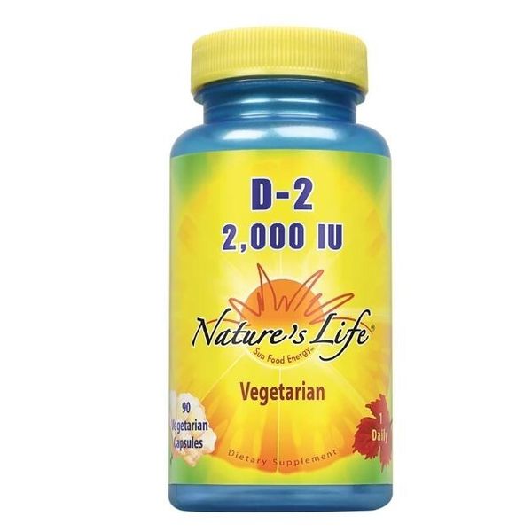 Nature's Life Vitamin D-2 2000IU | High Potency Ergocalciferol | Supplement May
