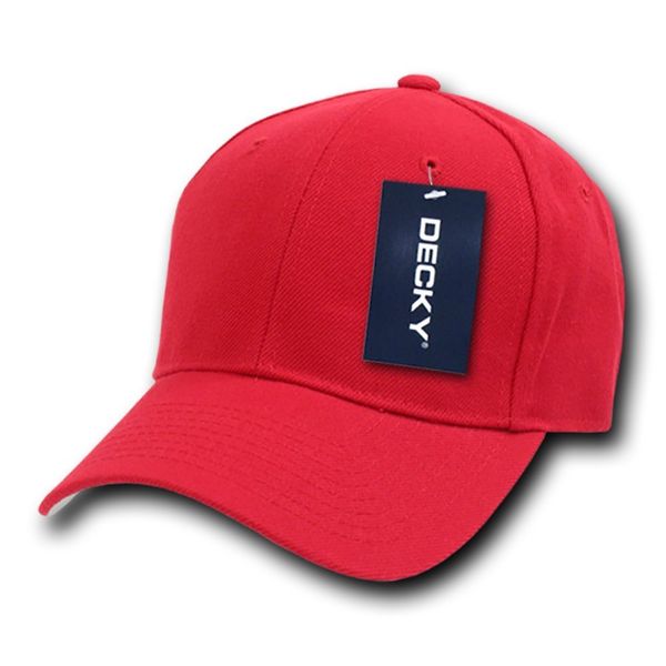 DECKY Fitted Cap, Red, 6 3/4