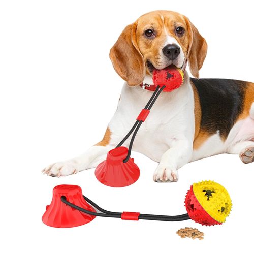 Jenilily Dog Toys Chew for Aggressive Chewers Rope Ball Suction Cup Tug of War Game Puppy Training Puzzle Toy Treats Teething Boredom Pet Food Dispensing Features