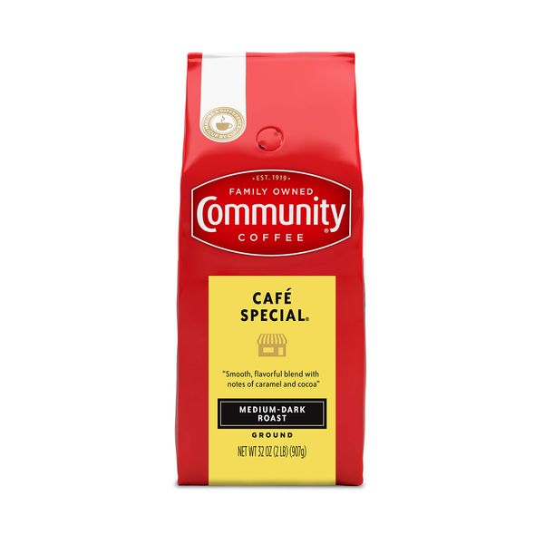 Community Coffee Café Special Medium Dark Roast Ground Coffee, 32 Ounce Bag