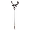 David Van Hagen Mens Stag Head Lapel Pin - Silver