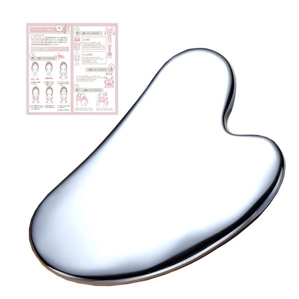 TJQ Lymphatic Body Face Plate, High Purity, Terahertz Ore, Instruction Manual Included for Each Part, 3.1 x 2.2 inches (8.0 x 5.5 cm), Silver