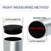 sourcing map 50mm 2" OD Plastic Insert Pipe Cover Cap 1.85"-1.93" Inner Dia Table Leg