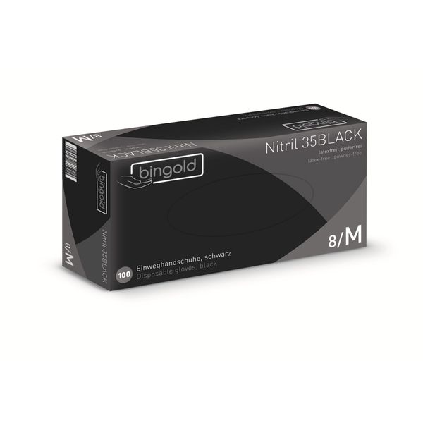 Disposable Nitrile Gloves Pack of 100 or 1000 35Black Nitrile Gloves, m