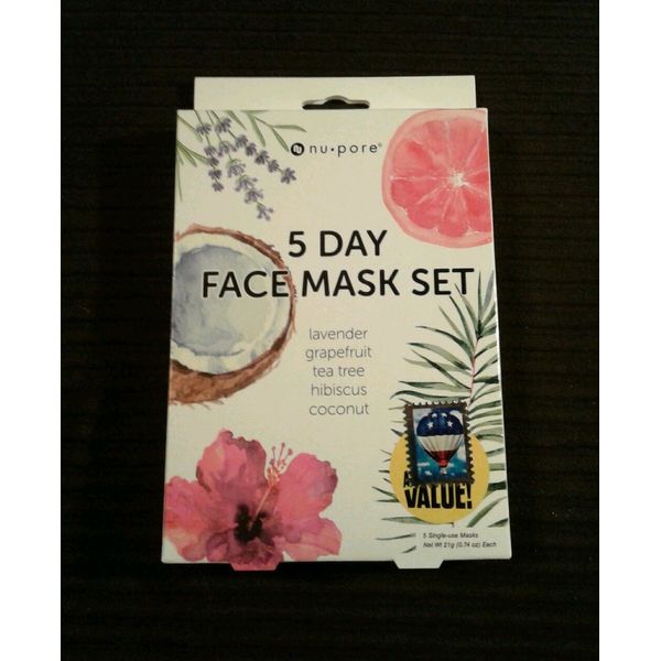 New, Nu Pore, 5 Day Face Mask Set