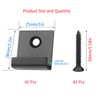 84 Pcs Composite Decking Clips with Screws Kit,Decking Fixings Starter Clips Metal,Decking Hidden End Clips Black Sets (8mm)