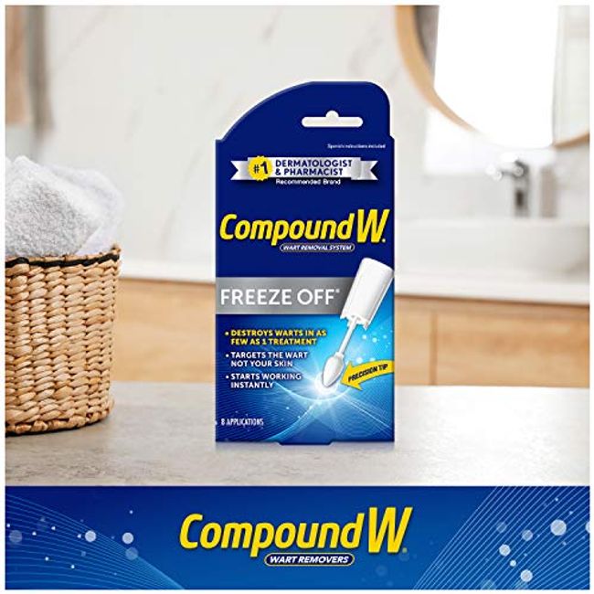 Compound W Freeze Off Wart Remover 8 Applications and One Step Pads (14  Count)