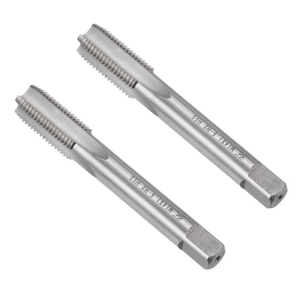 CoCud Thread Milling Tap Metric M14 x 1.5 Thread H2 High Speed Steel Machine 4 Straight Flute Screw Thread Tool for Tapping Drill Machine 2pcs