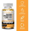 MULITTEA Calcium Magnesium Zinc Capsules with Vitamind3 for Strong Bones