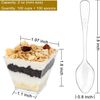 Mini Dessert Cups, 100 CT 2Oz Clear Plastic Parfait Appetizer Cups with Spoons M