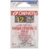 Owner American 5177-981 Mosquito Octopus Hook Size 12, Needle Point, Forged Shank, Light Wire, Offset, All Purpose, Black (Pack of 12 )